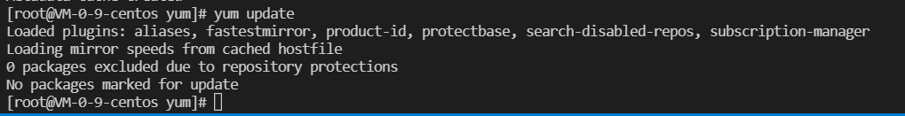 彻底修复yum之后的截图